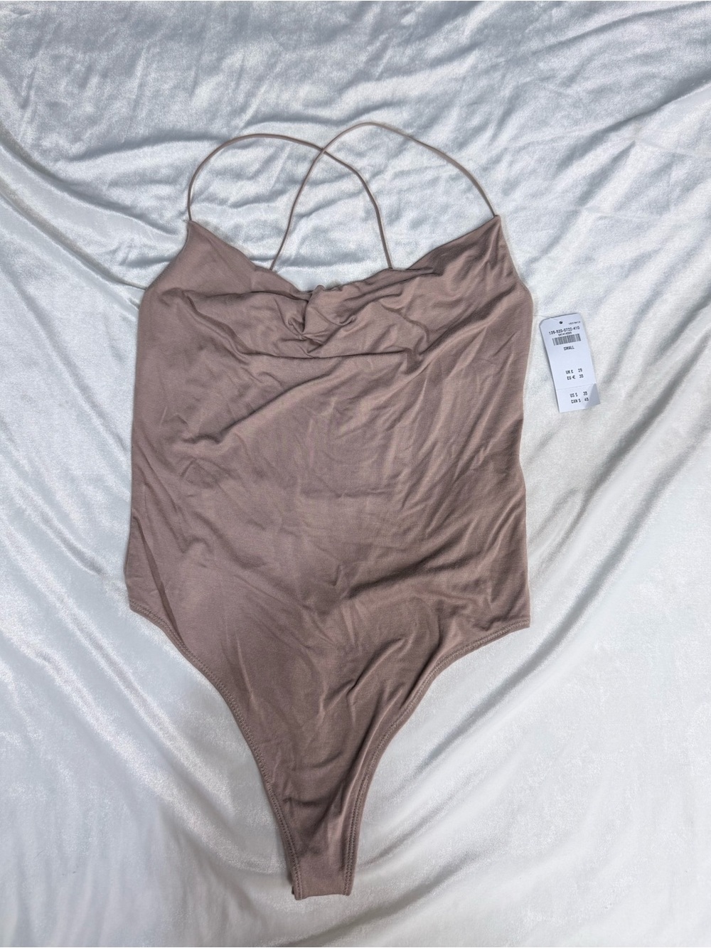 Abercrombie & Fitch Brown Taupe Bandeau Bodysuit with Thin Straps size small